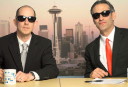 Autism correspondents Raphael Bernier and James Mancini look fly in a pair of sunglasses.