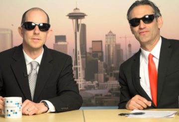 Autism correspondents Raphael Bernier and James Mancini look fly in a pair of sunglasses.