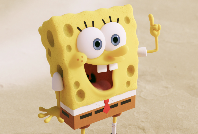 spongebob squarepants with an excited expression
