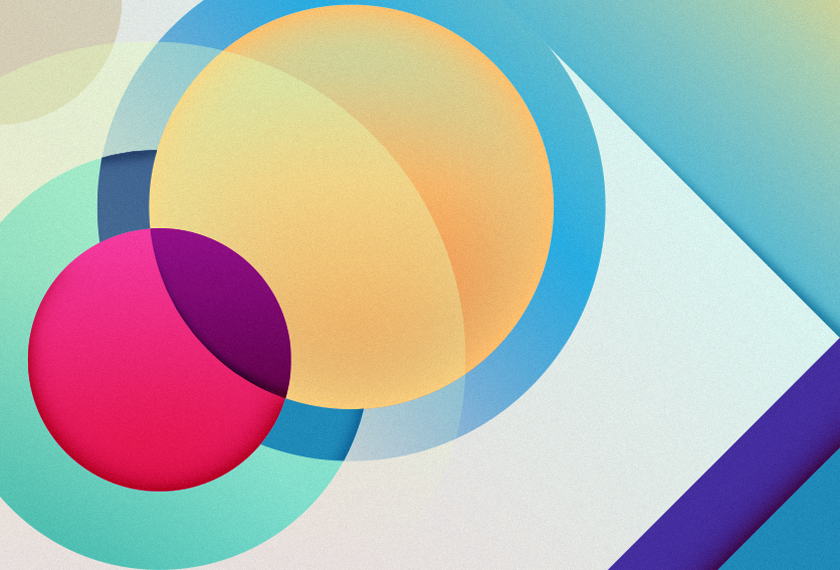 Illustrations shows colorful circles overlapping.