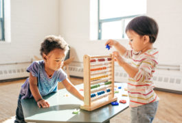 two children playing a game together